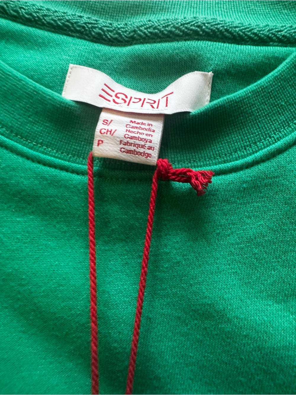Esprit Green Crewneck Sweatshirt with White Logo - Picture 4 of 5